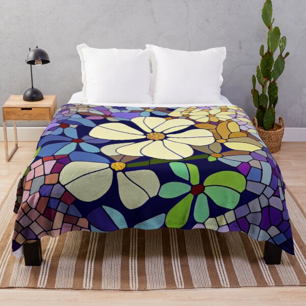 Item preview, Mosaic Anime Floral Pattern Digital Painting designed and sold by CodeAndColors.