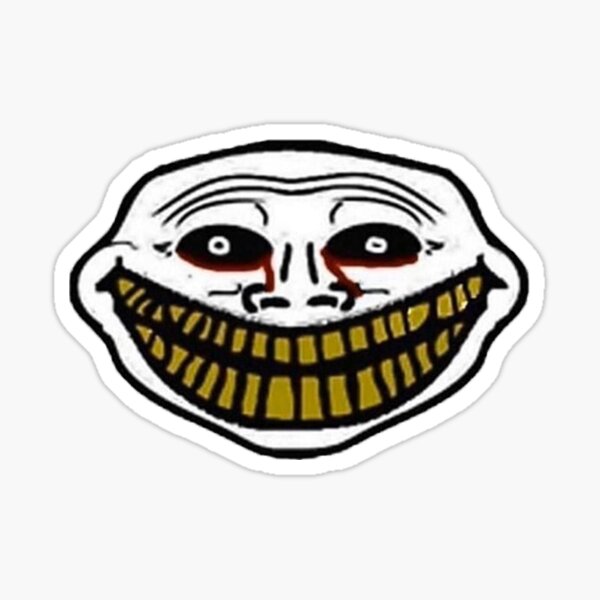 troll trollge trollface sticker by @iliketomanythings