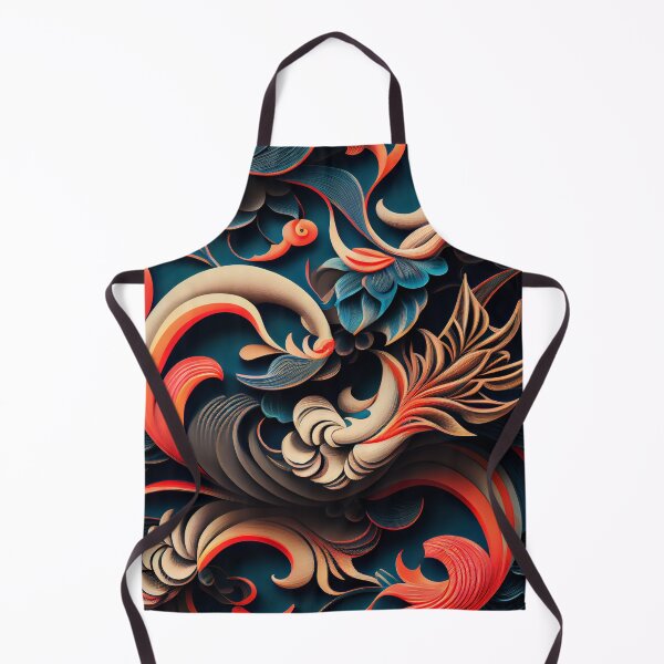 Artikelvorschau, Flowing Asian Pattern Digital Painting entworfen und verkauft von CodeAndColors.