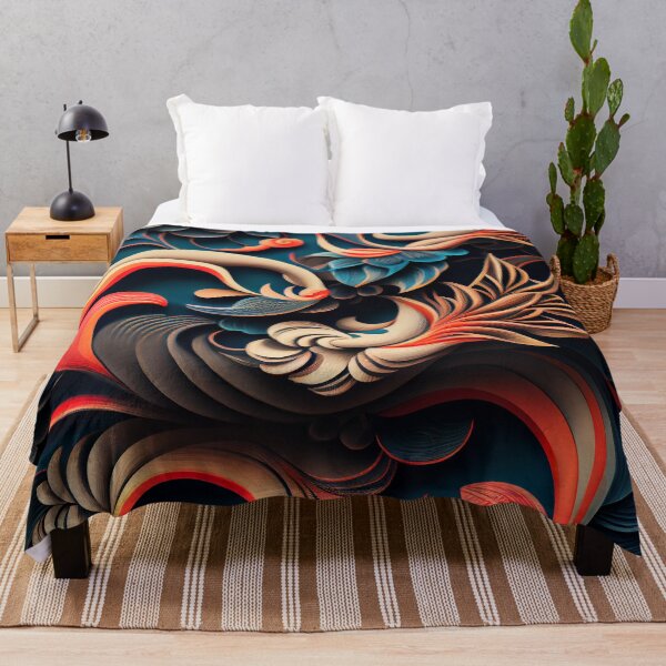 Artikelvorschau, Flowing Asian Pattern Digital Painting entworfen und verkauft von CodeAndColors.