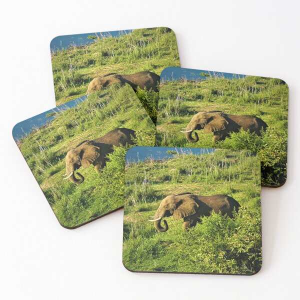 Item preview, Elephant on Crocodile River 2 designed and sold by Fitra  Arts.