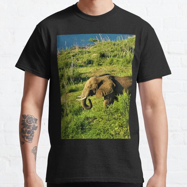 Elephant on Crocodile River 2 Classic T-Shirt