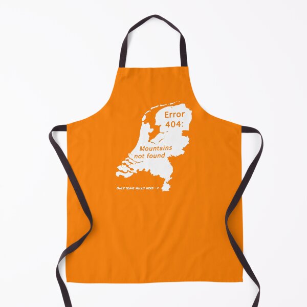 Item preview, Netherlands Error 404: Mountains not found (white for dark background) designed and sold by Jeeb-Arts.