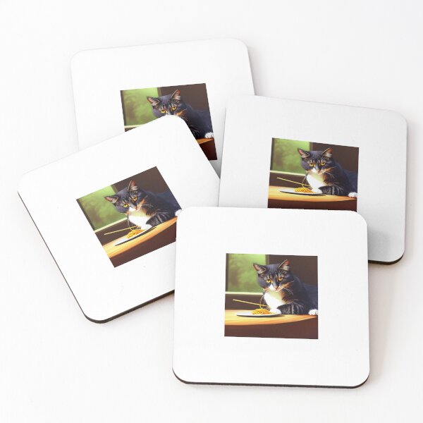 Item preview, Cat Eating Spaghetti designed and sold by Anton Ashraf.