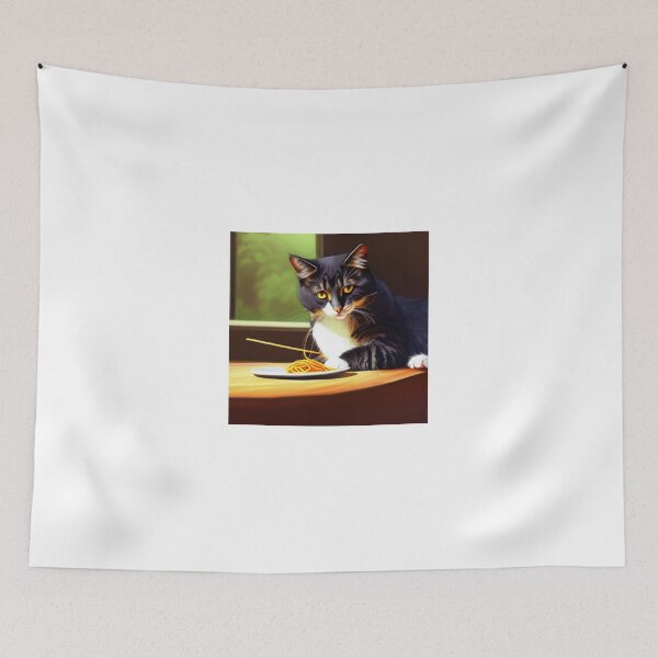 Item preview, Cat Eating Spaghetti designed and sold by Anton Ashraf.