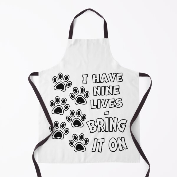 Item preview, I Have Nine Lives bring it on - Funny Cat designed and sold by CreativeDraws42.