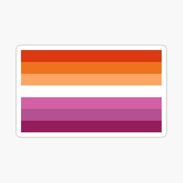 Seamless Repeating Lesbian Pride Flag Pattern Sticker