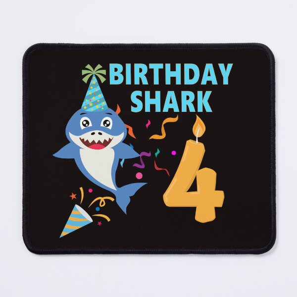 Item preview, Funny 4th Birthday Kids Baby Cute Shark Birthday Boy 4 Years Old  designed and sold by ZANNIX.