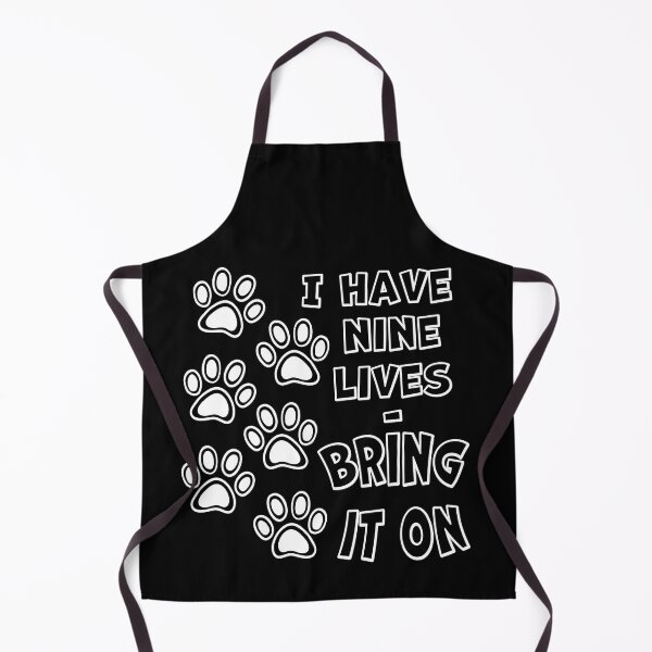 Item preview, I Have Nine Lives bring it on - Funny Cat designed and sold by CreativeDraws42.