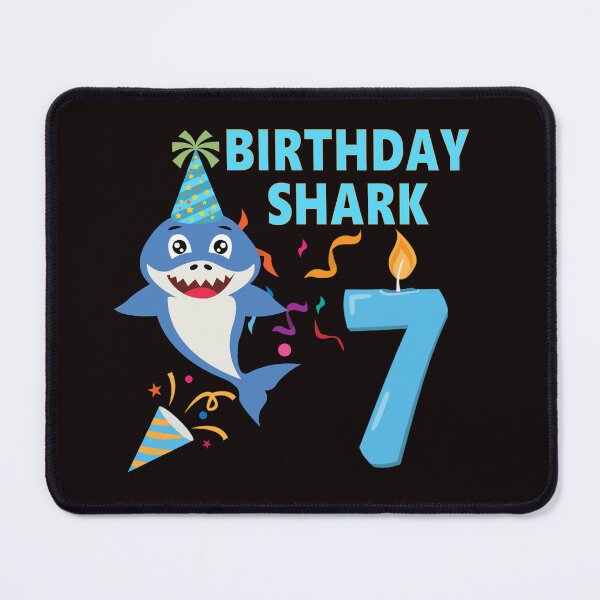 Item preview, Funny 7th Birthday Kids Baby Cute Shark Birthday Boy 7 Years Old  designed and sold by ZANNIX.