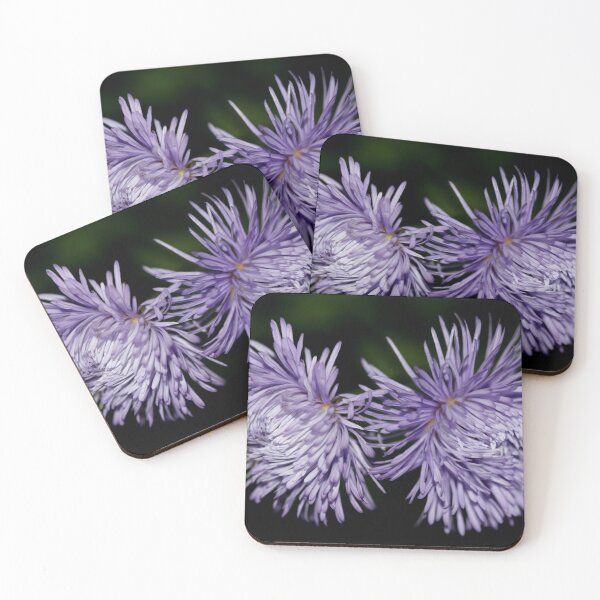 Item preview, Purple flowers on black background designed and sold by olena2552.
