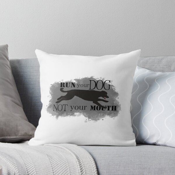 Item preview, Run Your Dog Not Your Mouth Poodle Black designed and sold by Miles J..