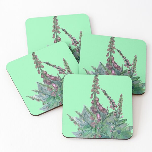 Item preview,  Foxgloves on green background designed and sold by Faerieglen.