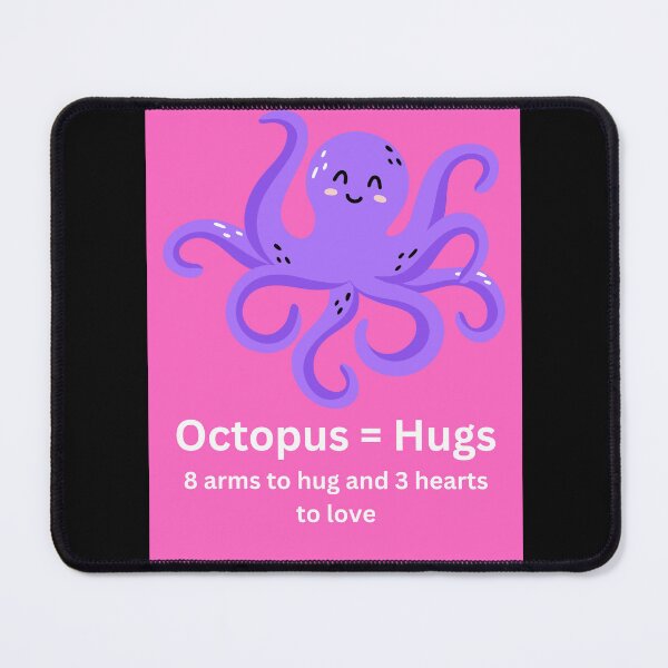 Item preview, Octopus = Hugs - pink 8 arms to hug and 3 hearts to love designed and sold by ChanelleFyve.