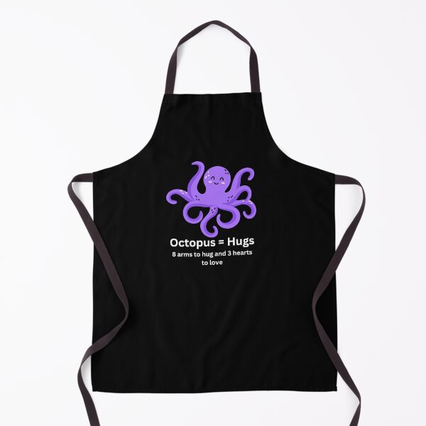 Item preview,  Octopus = Hugs - BLACK 8 arms to hug and 3 hearts to love designed and sold by ChanelleFyve.