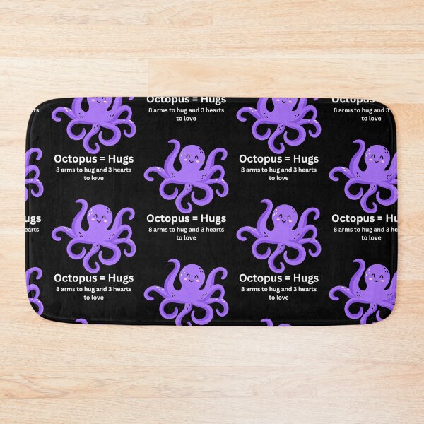 Item preview,  Octopus = Hugs - BLACK 8 arms to hug and 3 hearts to love designed and sold by ChanelleFyve.