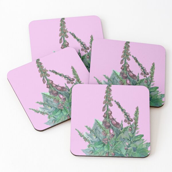 Item preview,   Foxgloves on pink background designed and sold by Faerieglen.