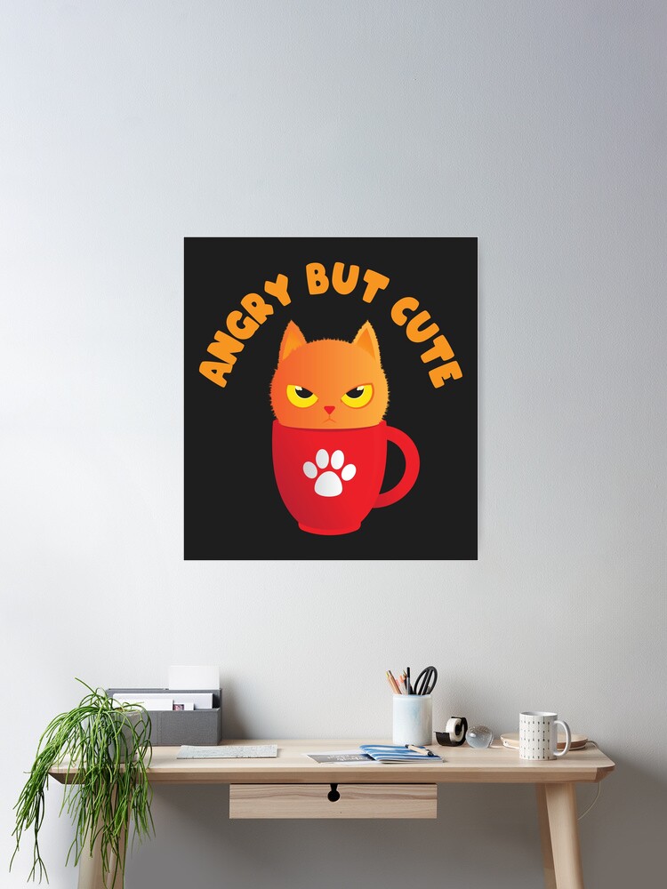 Cute but Angry Cat - NeatoShop