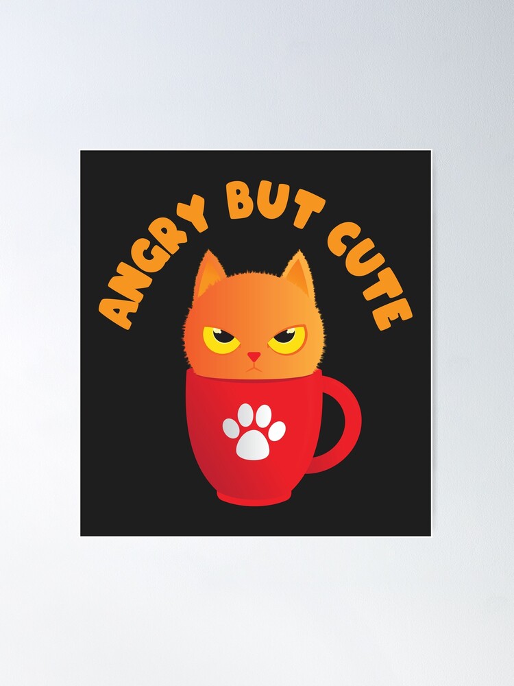 Cute but Angry Cat - NeatoShop