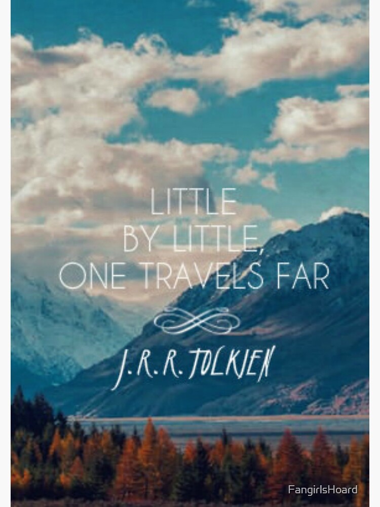 little by little one travels far j.r.r.tolkien Spiral Notebook