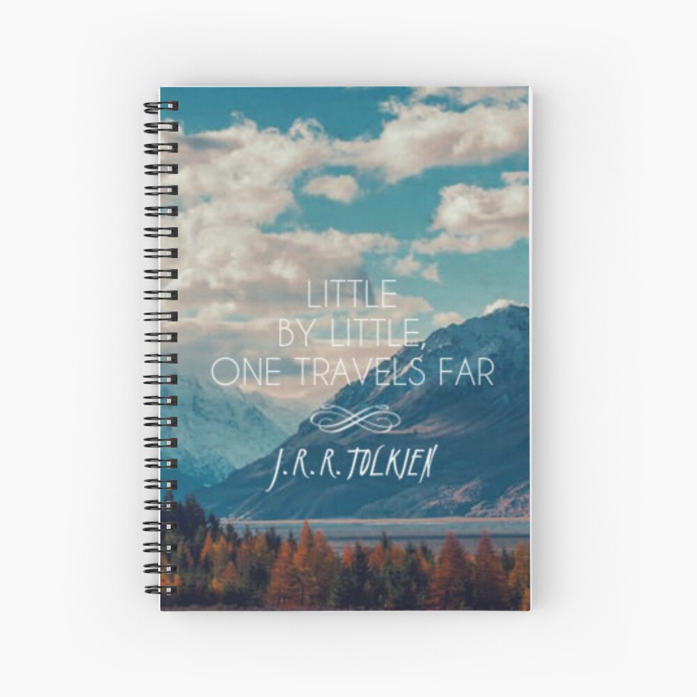 little by little one travels far j.r.r.tolkien Spiral Notebook