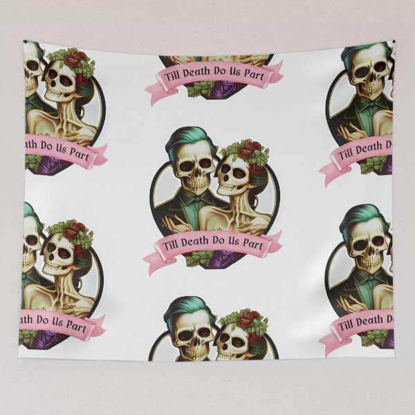 Item preview, till death do us part valentine skeleton designed and sold by Joyfulimaginery.
