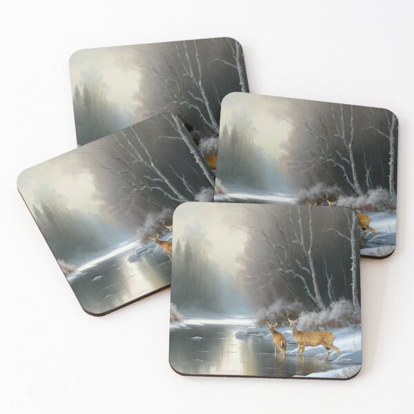 Item preview, Deer at the Winter Creek designed and sold by Kathy Weaver.