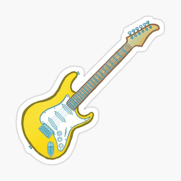Artikel-Vorschau von Gelbe E-Gitarre, designt und verkauft von ElectronicCloud.