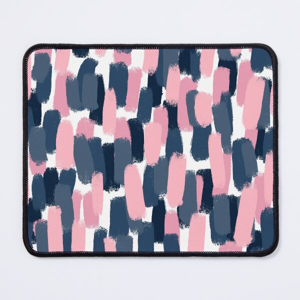 Item preview, Abstract, Navy Blue and Blush Pink Paint Brush Effect designed and sold by OneThreeSix.