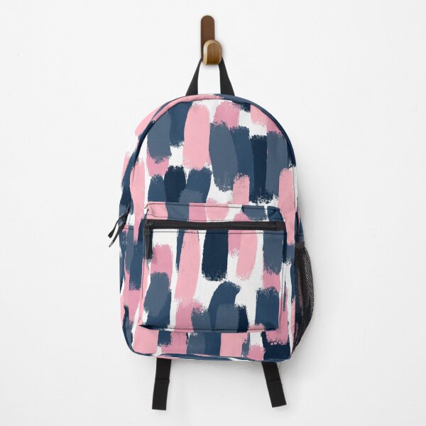 Item preview, Abstract, Navy Blue and Blush Pink Paint Brush Effect designed and sold by OneThreeSix.