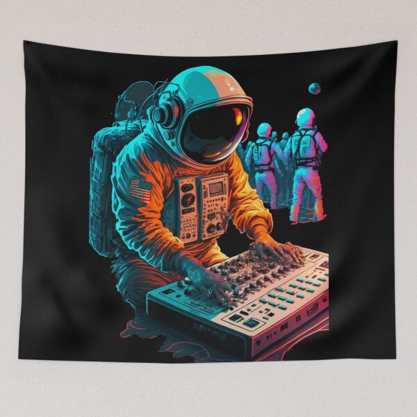Item preview, Cosmonaut beatmaker composes music in space 2 designed and sold by popurbanart.