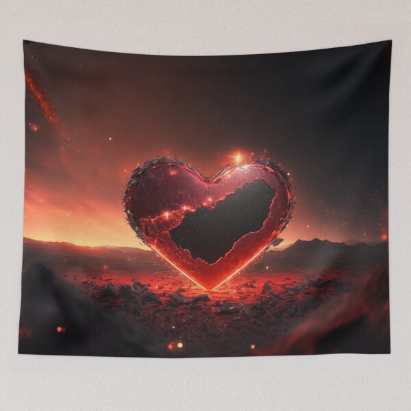 Item preview, Valentines Day Galaxy Heart Landscape - Trending designed and sold by Dualism619.