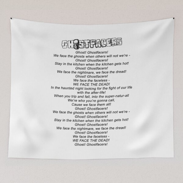 Item preview, Ghostfacers Song designed and sold by GiantSquid1.