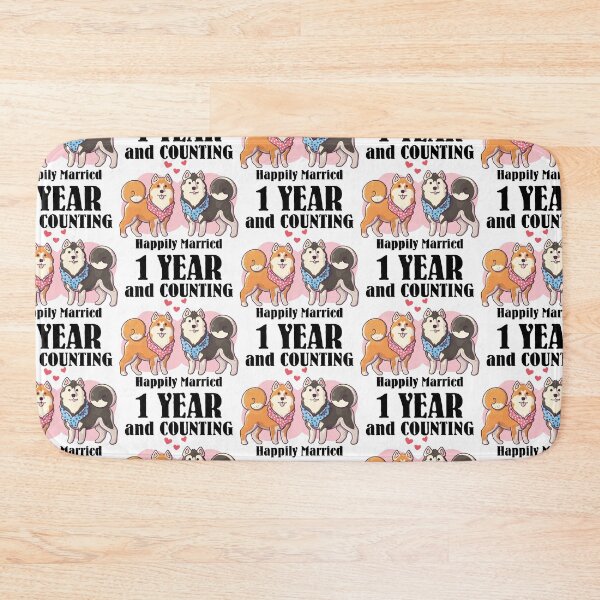 Item preview, 1st Wedding Anniversary Happily Married 1 Year Ago designed and sold by CuteTrendyFinds.