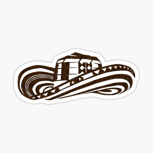 Colombian Sombrero Vueltiao Bean Drawing)" Sticker for by | Redbubble