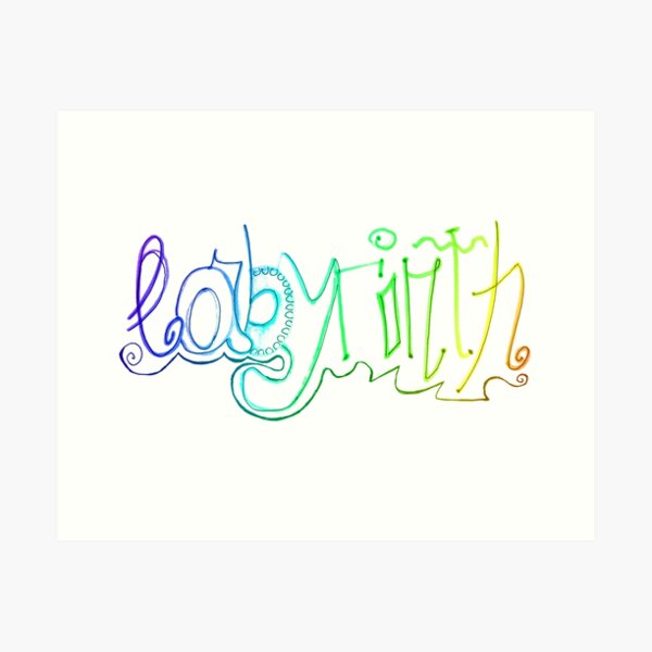Item preview, Labyrinth watercolor lettering |  Labyrinth crafty hand lettering designed and sold by lausn.