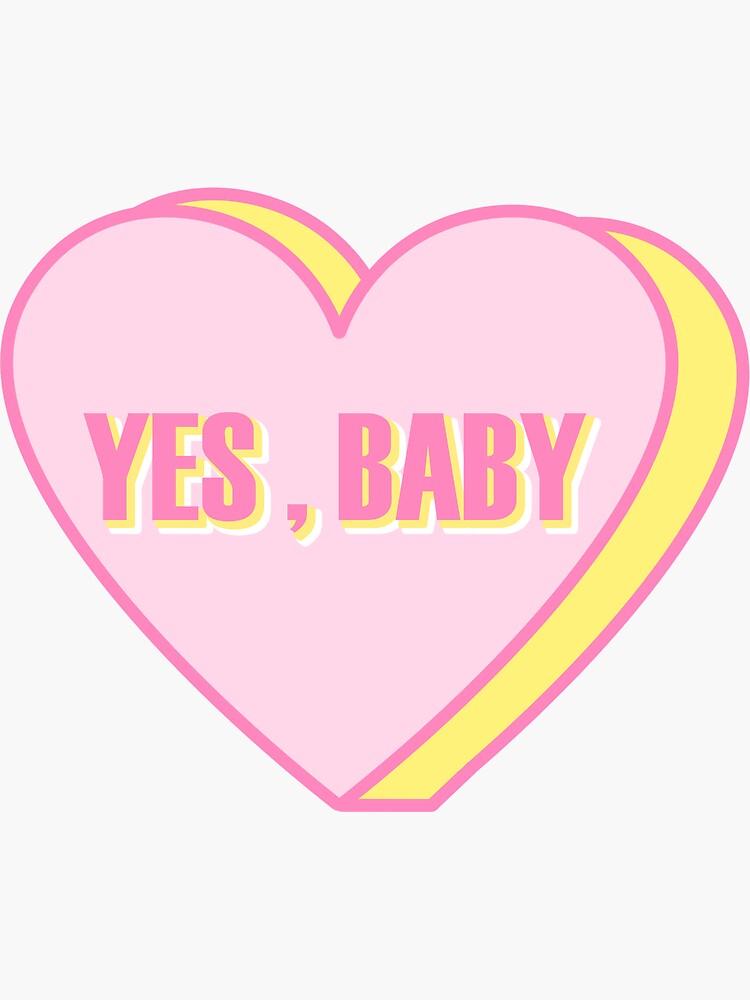 Sweet Baby Gothic Pink Heart Y2K Sticker