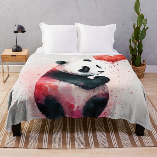 Item preview, Valentines Day Cute Panda Watercolor Love Heart 2023 designed and sold by Aleodor.