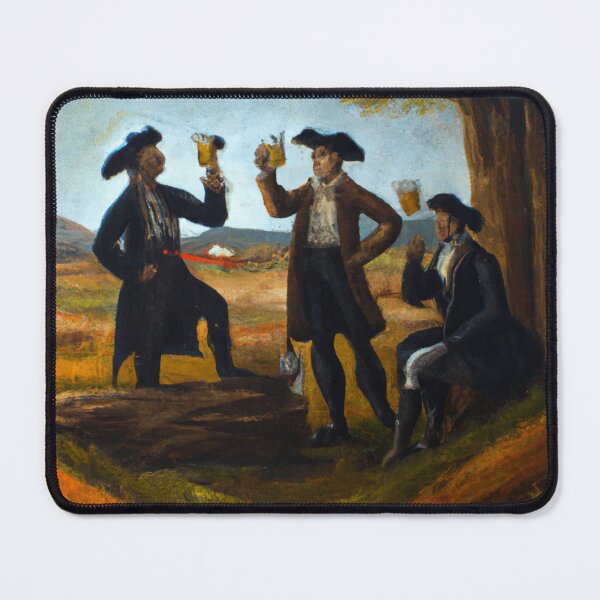Item preview, Three Musketeers Drinking on a Field designed and sold by rohhos.