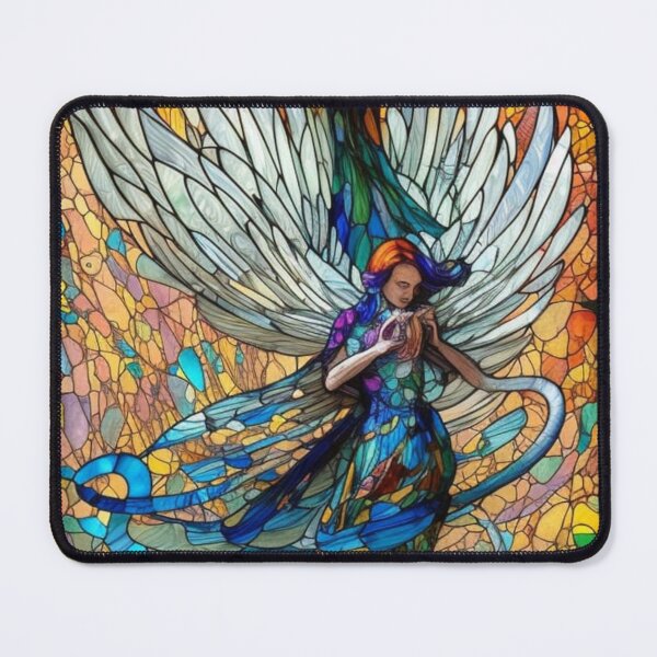 Item preview, Stained Glass Angel designed and sold by Verdant Rose Studio.