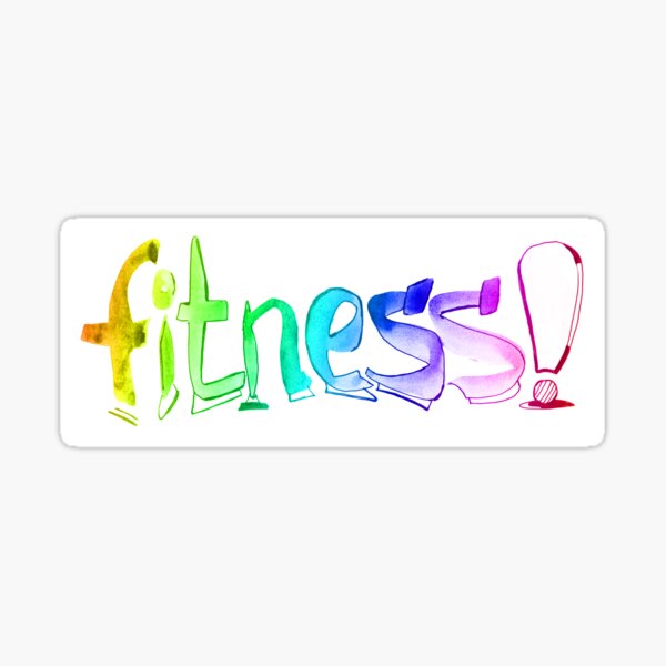 Item preview, Fitness watercolor lettering |  Fitness crafty hand lettering designed and sold by lausn.