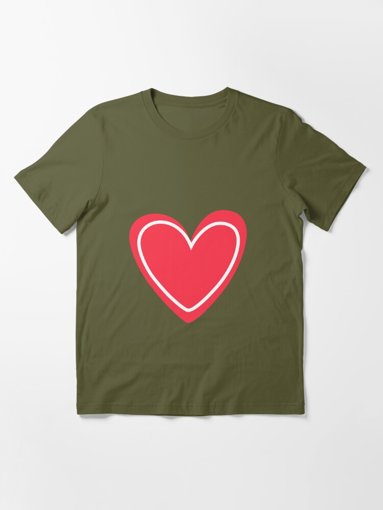 red valentine heart Essential T-Shirt by LV-creator