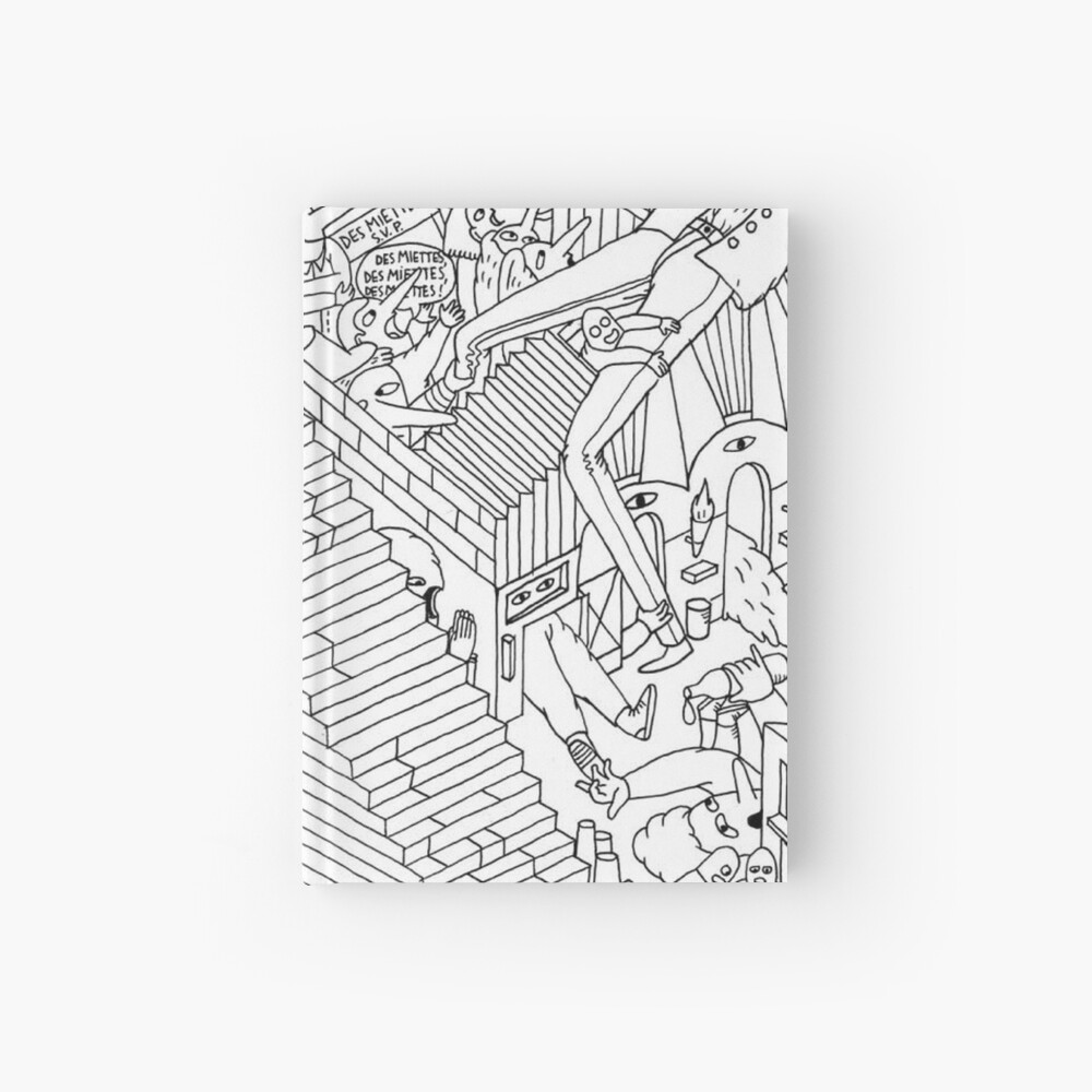 Cuaderno de tapa dura con la obra «Dibujos para colorear para los adultos:  Mujer Reloj» de Yuna26
