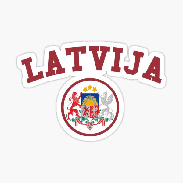 Latvian Coat of Arms Sticker Self Adhesive Vinyl Latvia flag LVA LV