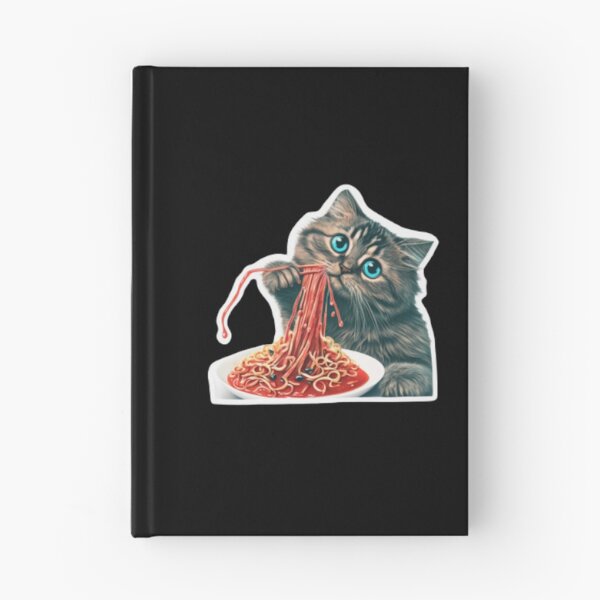 Item preview, Cute Cat Eating Spaghetti Noodles Sticker, Magnet, valentine day,  Shirt Sticker designed and sold by YouSsefHN05.