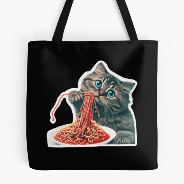 Item preview, Cute Cat Eating Spaghetti Noodles Sticker, Magnet, valentine day,  Shirt Sticker designed and sold by YouSsefHN05.