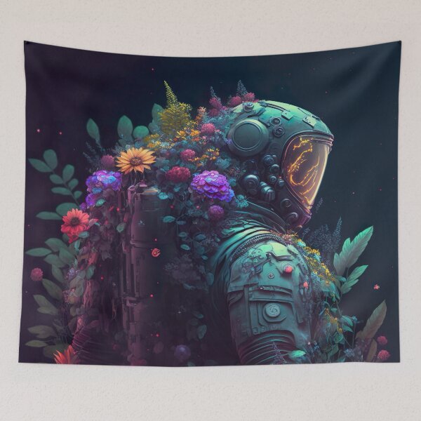 Item preview, Space suit covered in flowers designed and sold by MystiS.