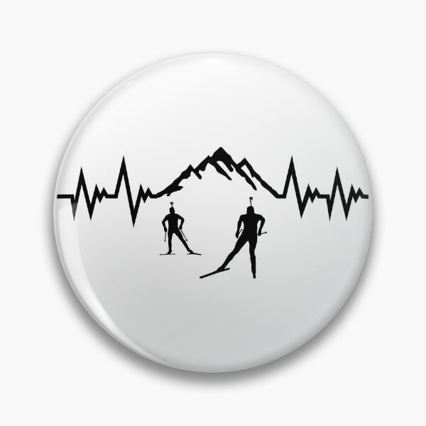 Artikelvorschau, Biathlon Puls Herzschlag, Langlaufen, Cross Country Skiing entworfen und verkauft von claudiasartwork.