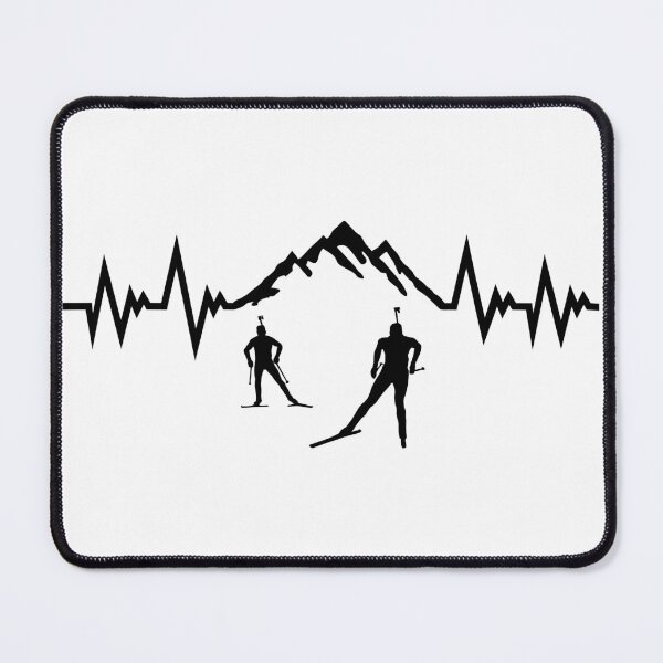 Item preview, Biathlon pulse heartbeat, cross-country skiing, cross country skiing designed and sold by claudiasartwork.