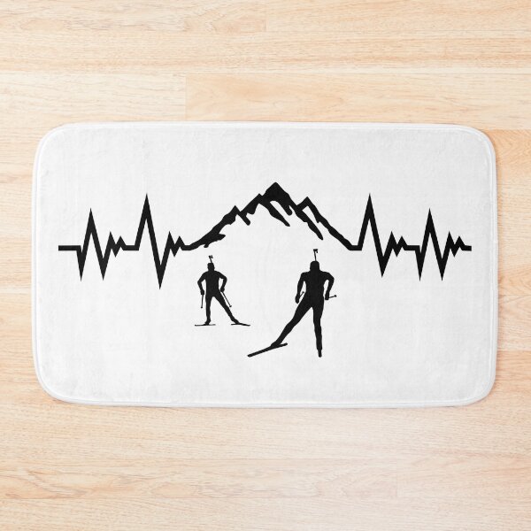 Item preview, Biathlon pulse heartbeat, cross-country skiing, cross country skiing designed and sold by claudiasartwork.